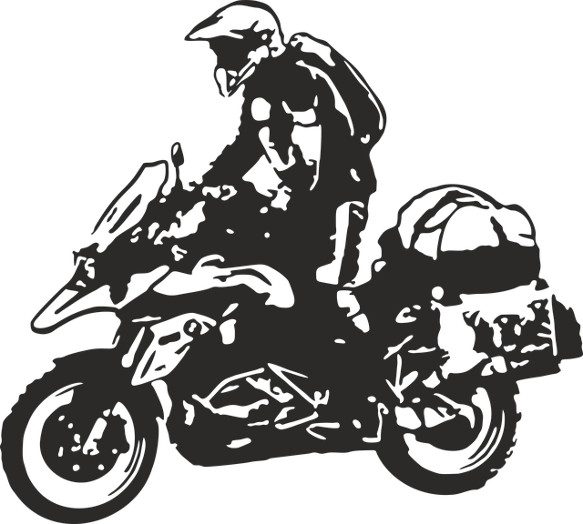 kreslená motorka